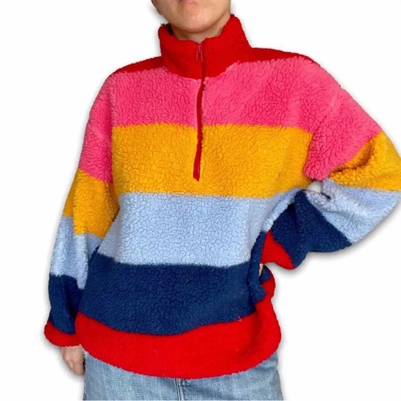 Old Navy Jackets & Blazers - Cozy Sherpa Quarter-Zip Pullover Sweater for Women Size XXL